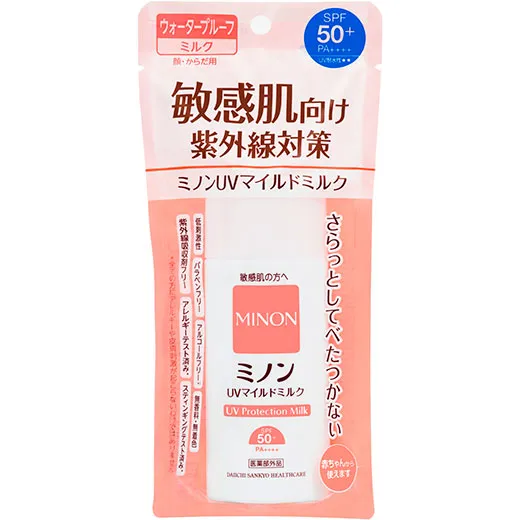 MINON 蜜浓温和防晒乳 80mL SPF50+ PA++++｜敏感肌・全家适用